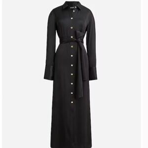 J. Crew Drapey shirtdress in luster crepe